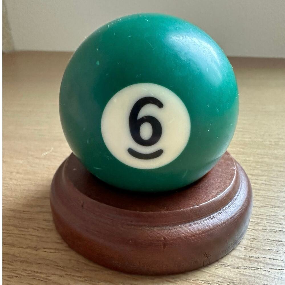 Billiard/Pool Regulation Resin 2-1/4" 6oz Replacement Ball Bold Number Green 6